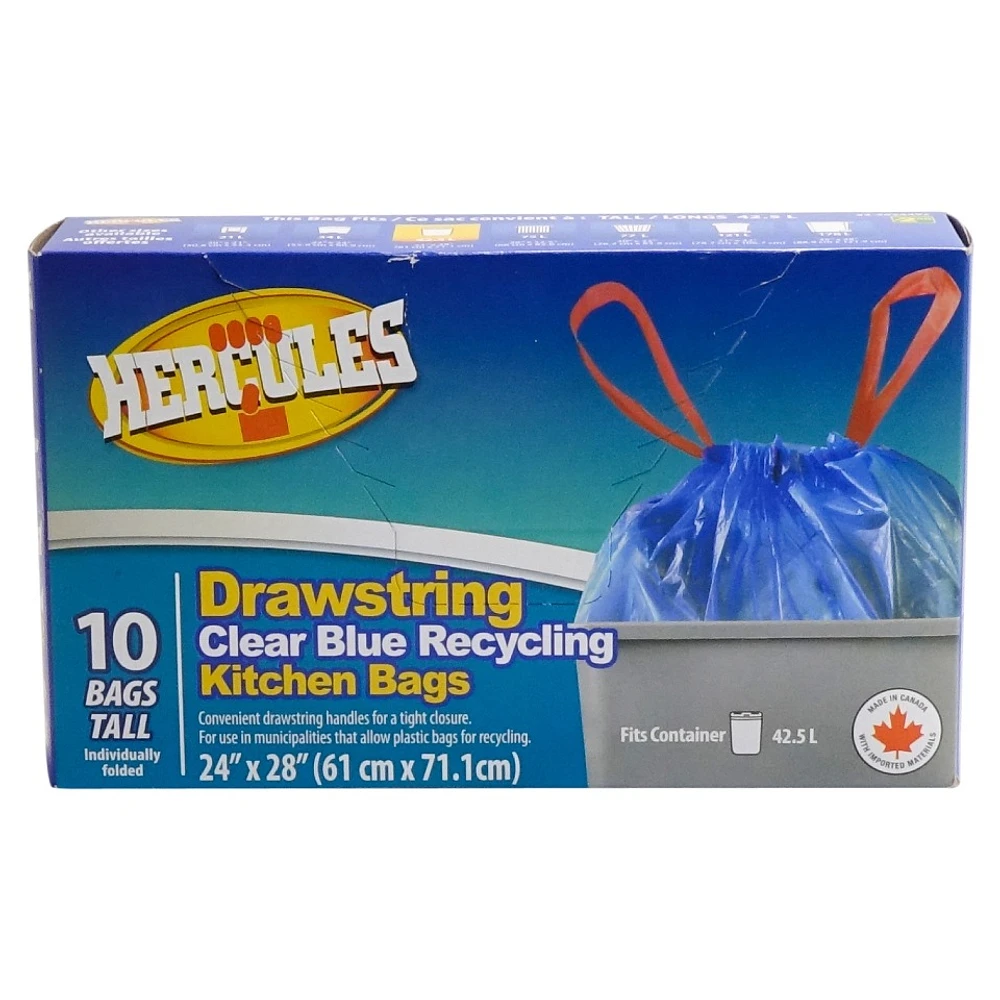 10 Sacs à récupération bleu clair
