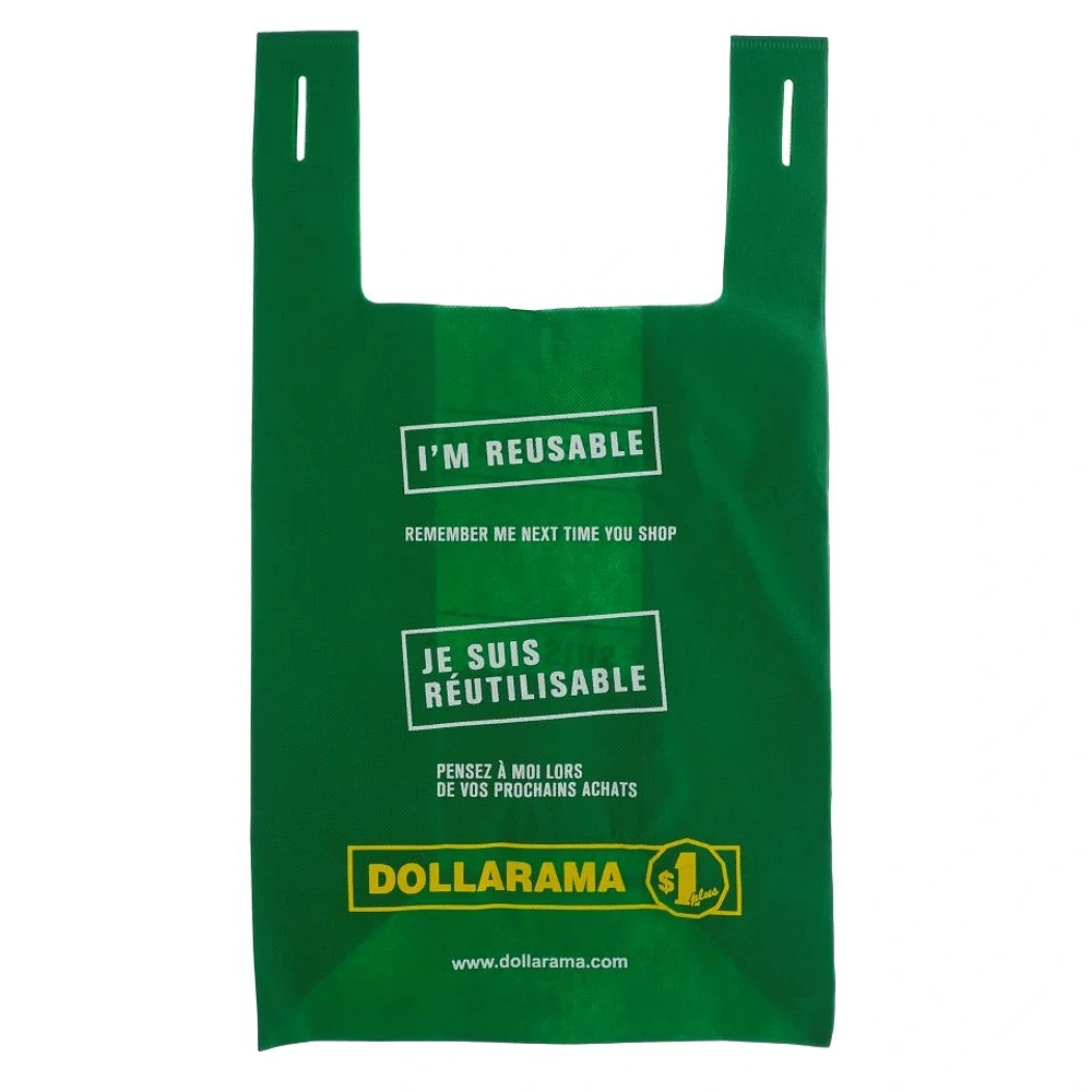 Small Bilingual Dollarama Reusable Bag