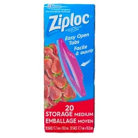 20 Sacs d'emballage moyens Ziploc