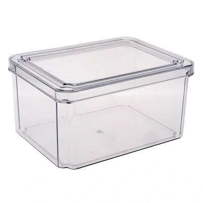 Boîte en plastique empilable avec couvercle