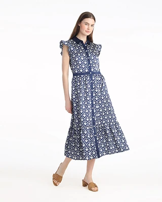 Emmylou Sleeveless Midi Shirtdress Clover Field