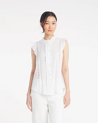 Ruffle Top Crinkle Cotton