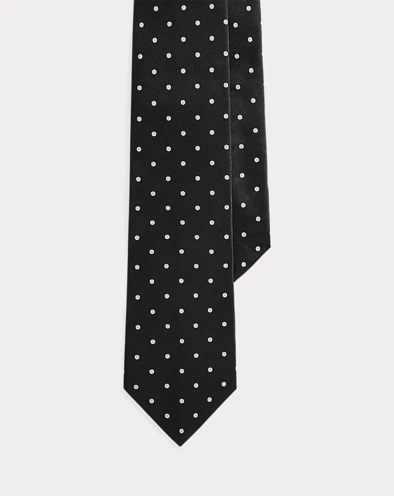 Polka-Dot Silk Satin Tie