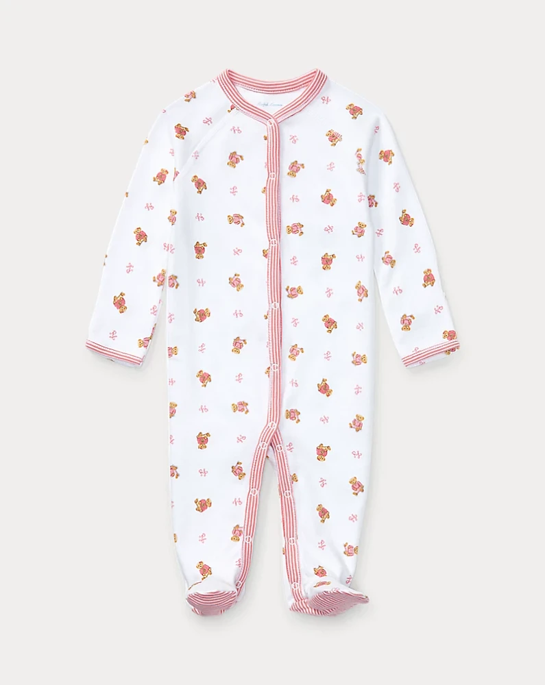 Polo Bear Cotton Footed Coverall