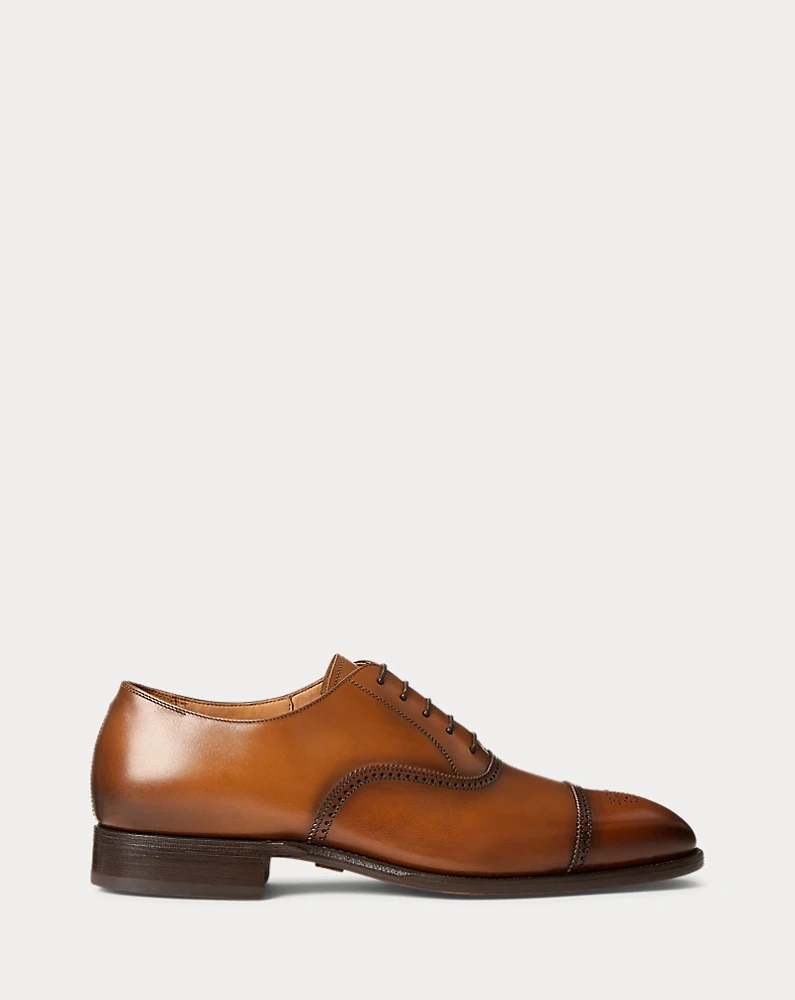 Denver Burnished Calfskin Cap-Toe Shoe
