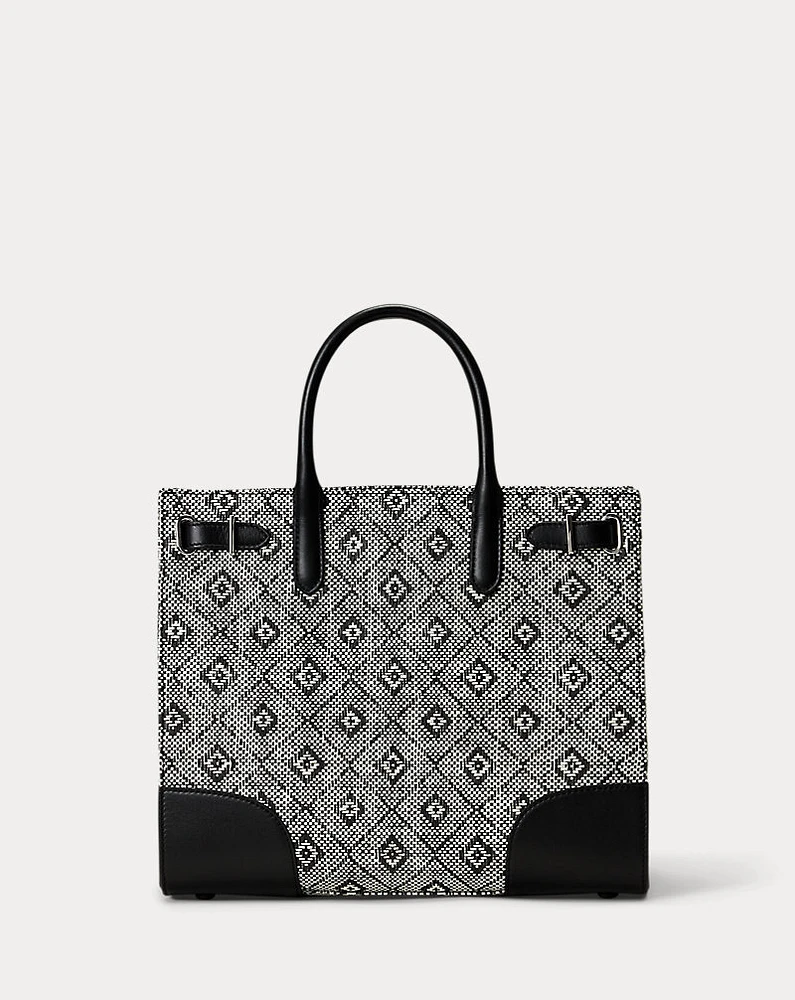 Woven Straw Medium Devyn Tote Bag