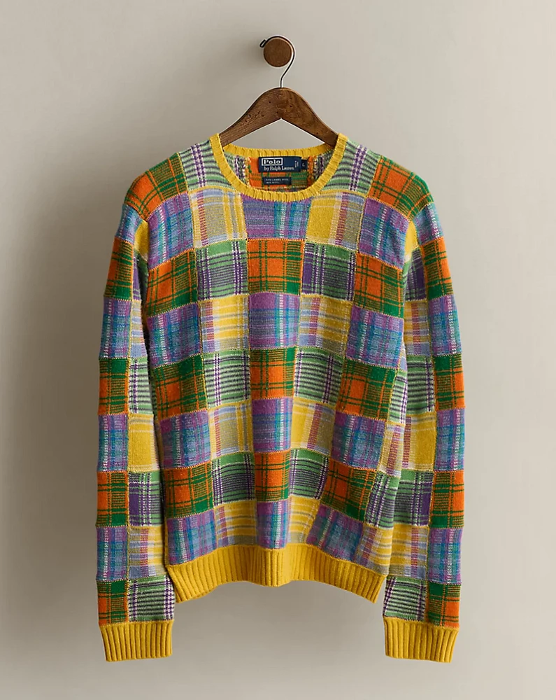 2005 Plaid Patchwork Sweater - Size L