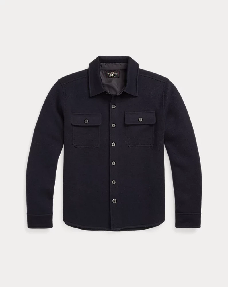 Birdseye Jacquard Wool Workshirt Sweater