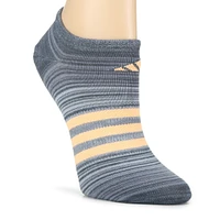 Kids' 6 Pack Cushioned Angle Stripe No Show Socks