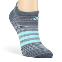 Kids' 6 Pack Cushioned Angle Stripe No Show Socks
