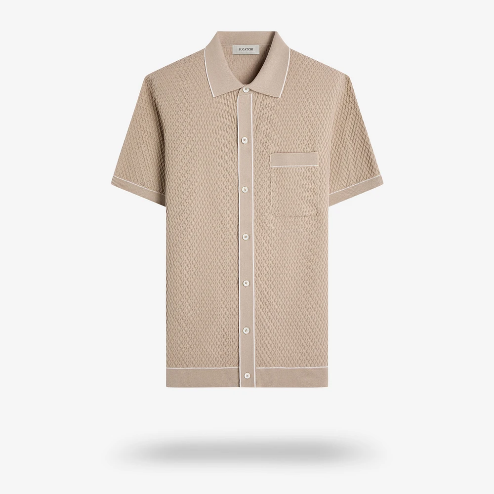 Bugatchi Full-button Polo Sweater