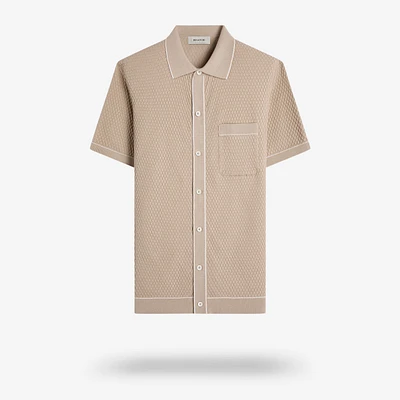 Bugatchi Full-button Polo Sweater