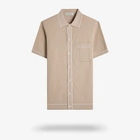 Bugatchi Full-button Polo Sweater