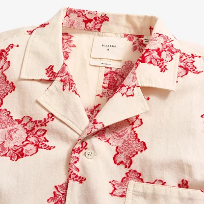 Billy Reid Floral Jacquard Short-sleeve Shirt