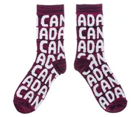 Pink Canada Wrapped Text Socks