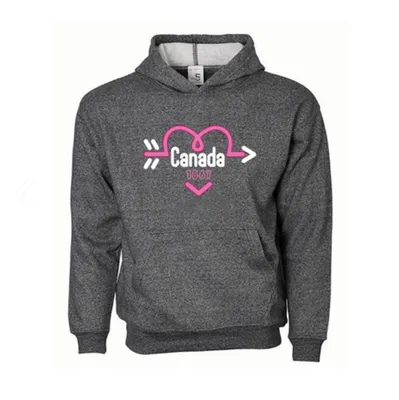 Kids' Neon Canada Heart Hoodie