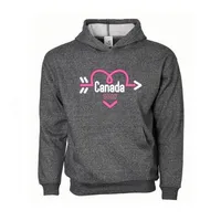 Kids' Neon Canada Heart Hoodie