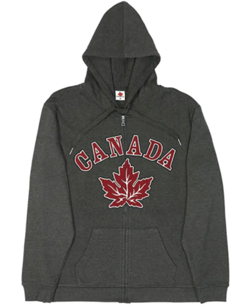 Retro Canada Maple Leaf Zip Up Hoodie