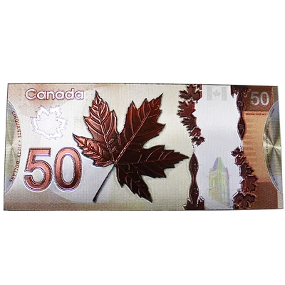Fake $50 Canadian Dollar Bill Magnet