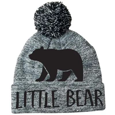 Grey Little Bear Toque w/Pom-Pom
