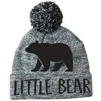 Grey Little Bear Toque w/Pom-Pom