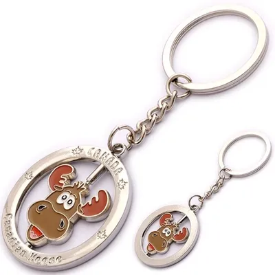 Spinning Moose Keychain