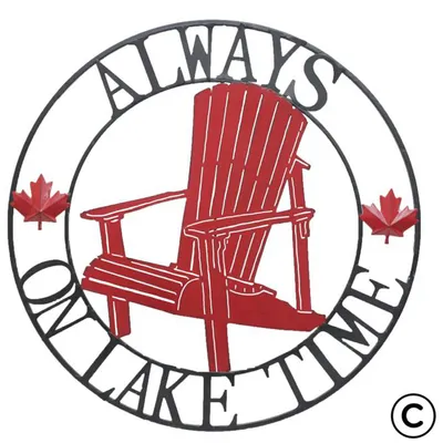 Always On The Lake Circle Wall Art (Small)