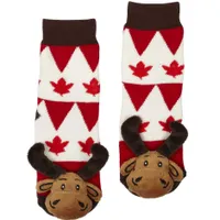 Kids' Maple Leaf Moose Socks