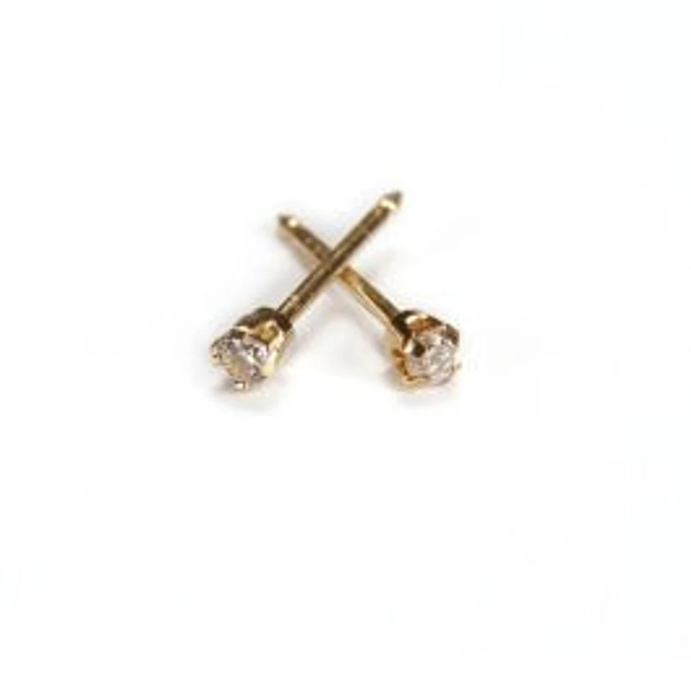 Maquillage Cubic Zirconia yellow gold 2mm. 14k | Faces Cosmétiques