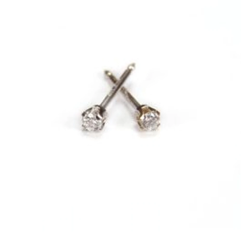 Maquillage Cubic Zirconia white gold 2mm. 14k | Faces Cosmétiques
