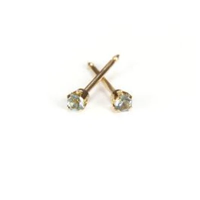Maquillage Mini Mars / aquamarine / or jaune 2 mm. 14k | Faces Cosmétiques