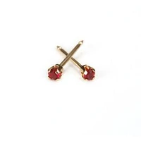 Maquillage Mini July / ruby / yellow gold 14K 2mm | Faces Cosmétiques