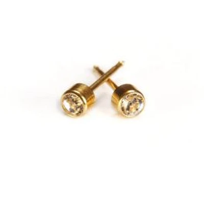 Maquillage Cristal Bezel / or jaune 3 mm. 14k | Faces Cosmétiques