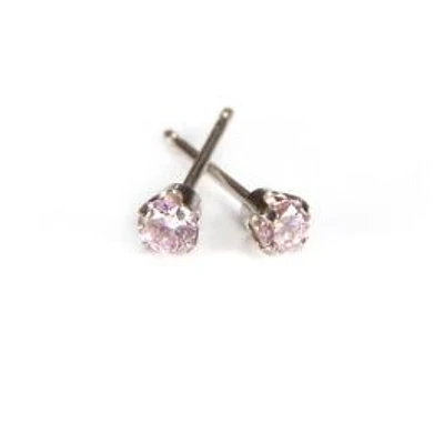 Maquillage Zircon cubique rose or blanc 3mm. 14k | Faces Cosmétiques