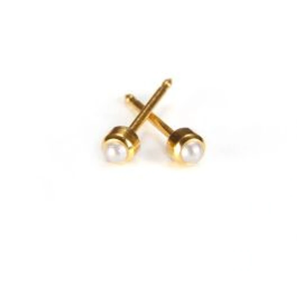 Maquillage Gold Bezel Pearl 3mm. 24K | Faces Cosmétiques