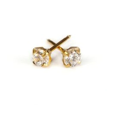 Maquillage Zircon cubique plaqué or jaune 4mm 24K | Faces Cosmétiques