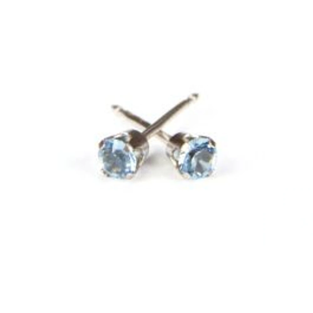 Maquillage March / aquamarine / white gold 14K 3mm | Faces Cosmétiques