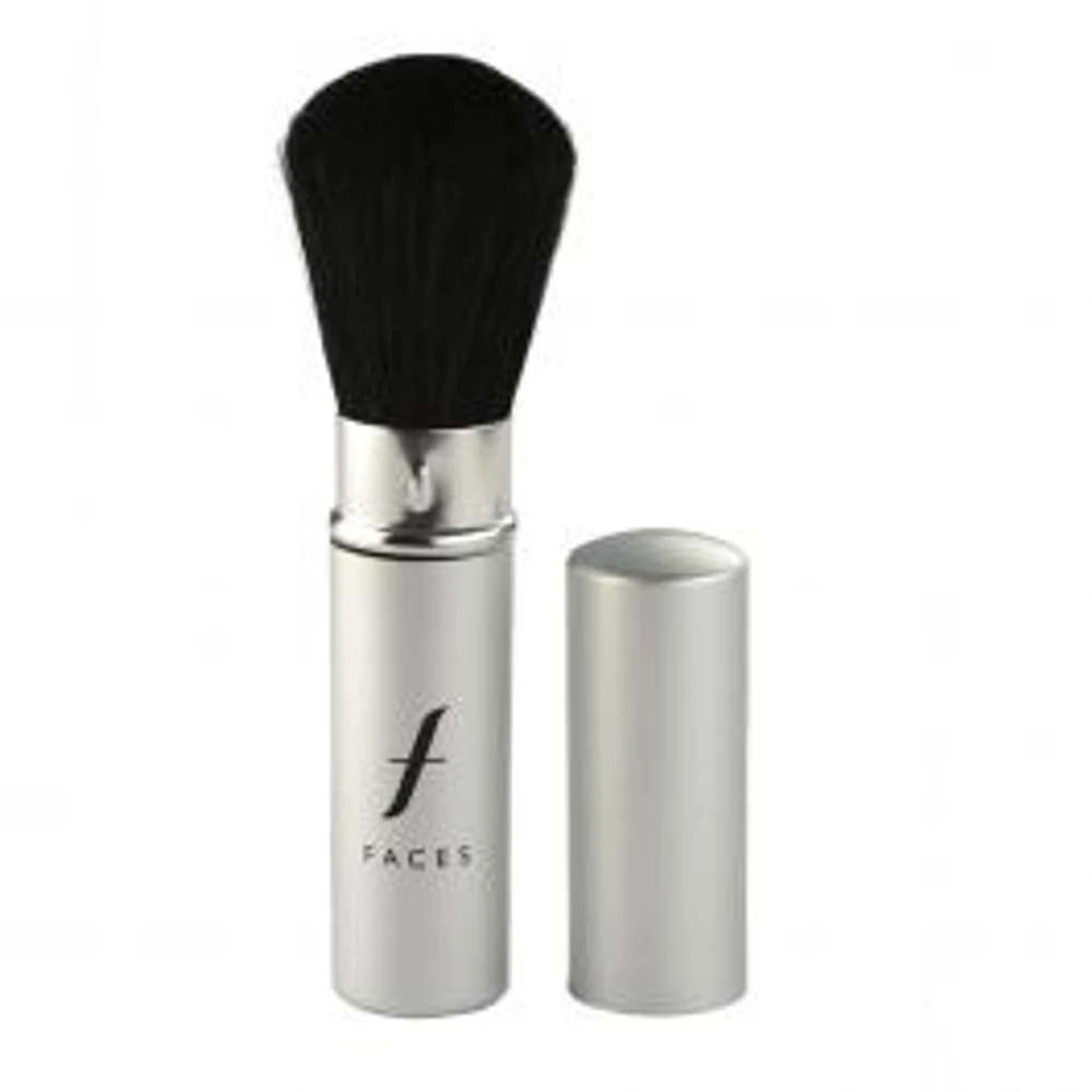 Maquillage Pinceau poudre rétractable argent no. 014 | Faces Cosmétiques