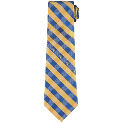 Men's Milwaukee Brewers Woven Checkered Tie
