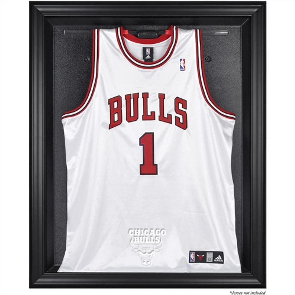 Chicago Bulls Black Framed Team Logo Jersey Display Case