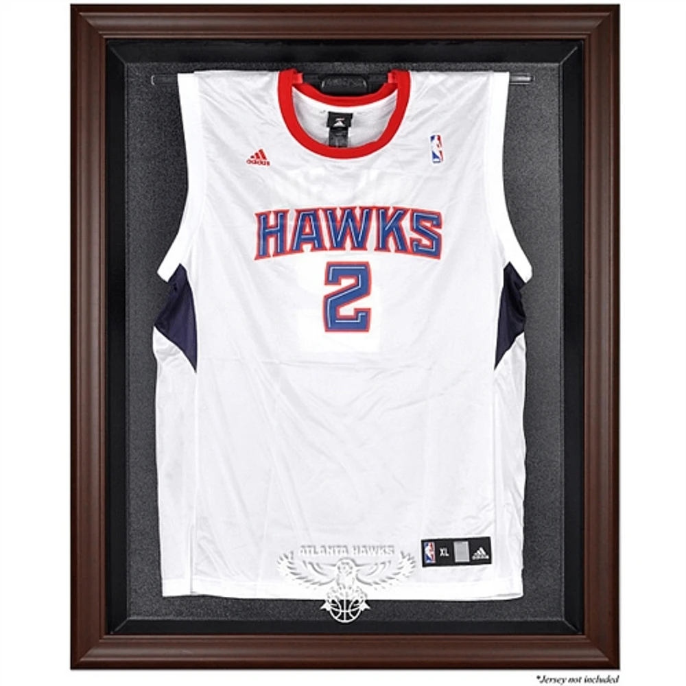 Atlanta Hawks Brown Framed Hardwood Classics Logo 2007 - 2015 Jersey Display Case