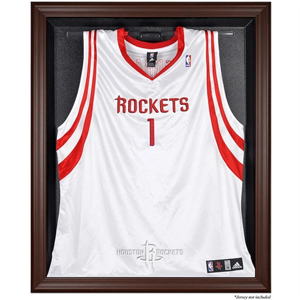 Houston Rockets Brown Framed Logo Jersey Display Case