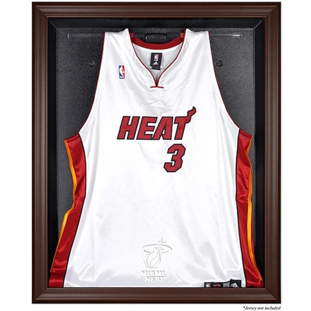 Miami Heat Brown Framed Logo Jersey Display Case
