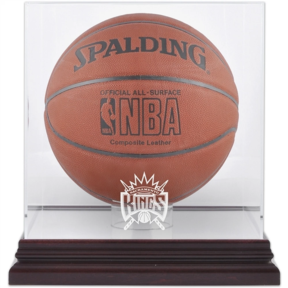 Sacramento Kings Mahogany Hardwood Classics 1994 - 2016 Team Logo Basketball Display Case with Mirrored Back
