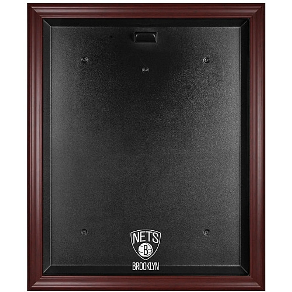 Brooklyn Nets Mahogany Framed Logo Jersey Display Case