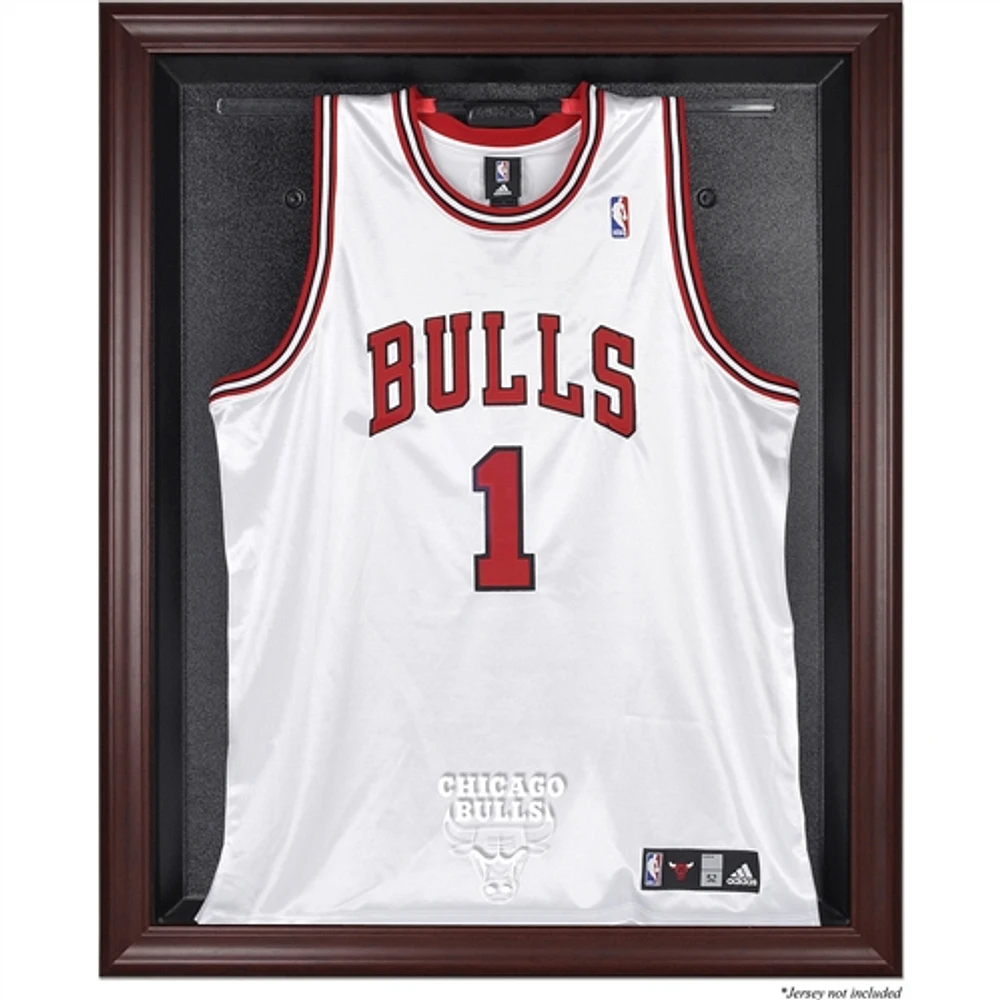 Chicago Bulls Mahogany Framed Team Logo Jersey Display Case