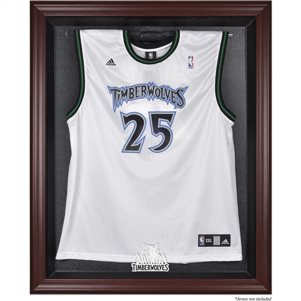 Minnesota Timberwolves (-) Mahogany Framed Team Logo Jersey Display Case