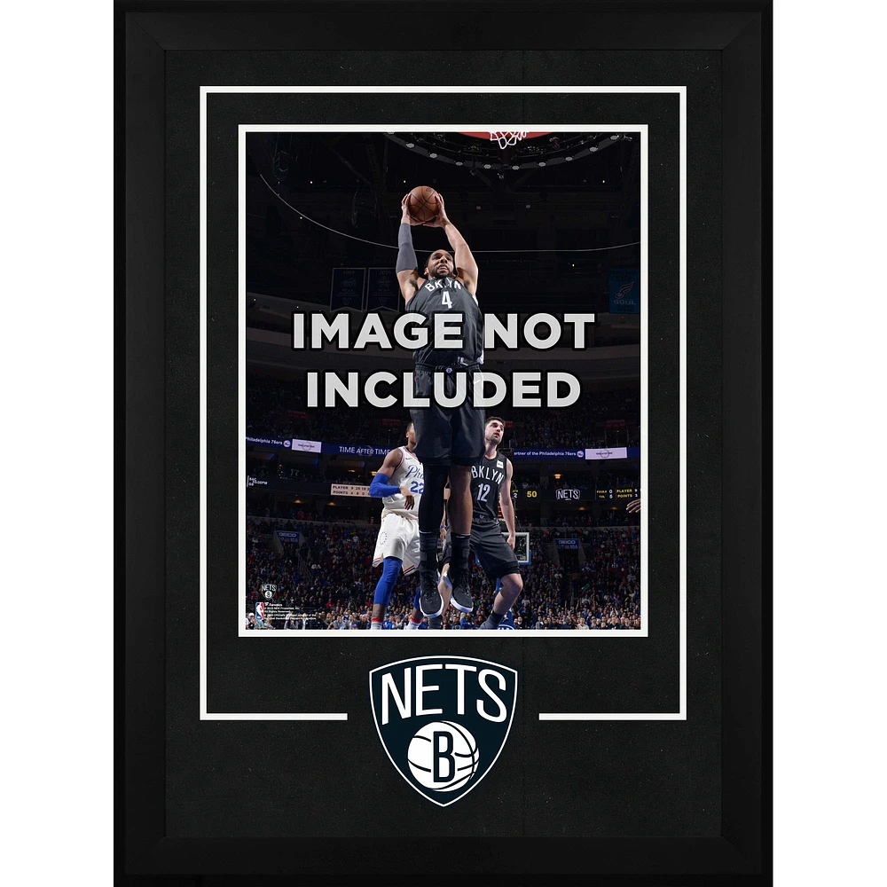 Brooklyn Nets 16" x 20" Deluxe Vertical Frame with Team Logo