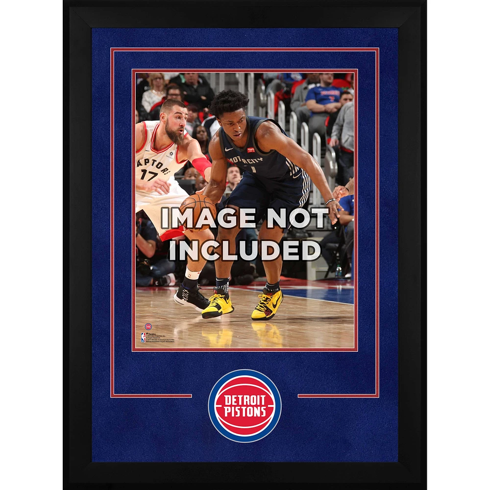 Detroit Pistons 16" x 20" Deluxe Vertical Frame with Team Logo