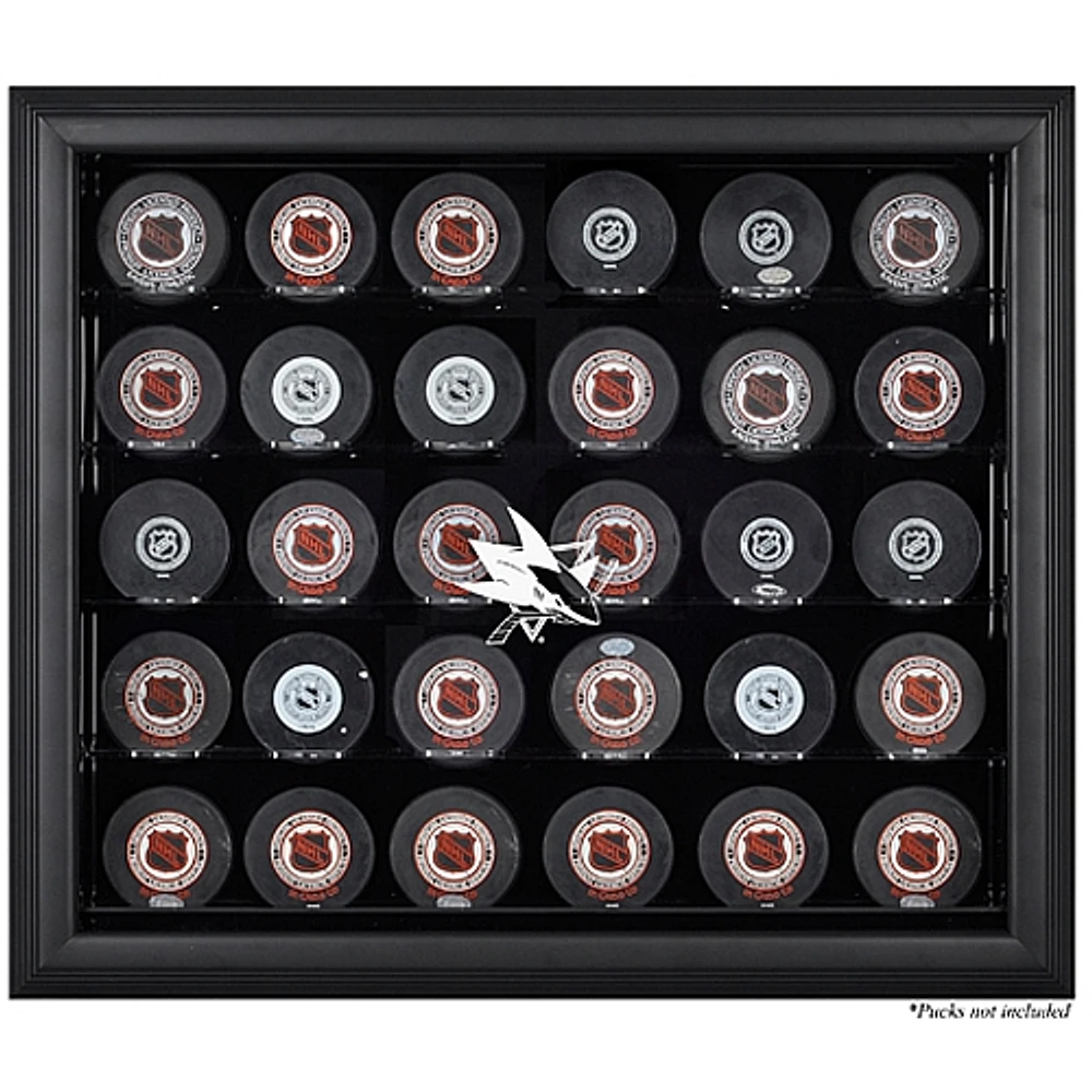San Jose Sharks 30-Puck Black Display Case